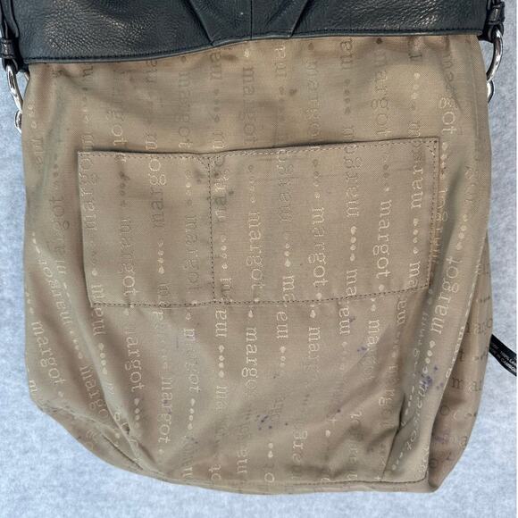 Margot New York Black Pebbled Leather Satchel and Crossbody Boho Western Classic - Picture 8 of 10